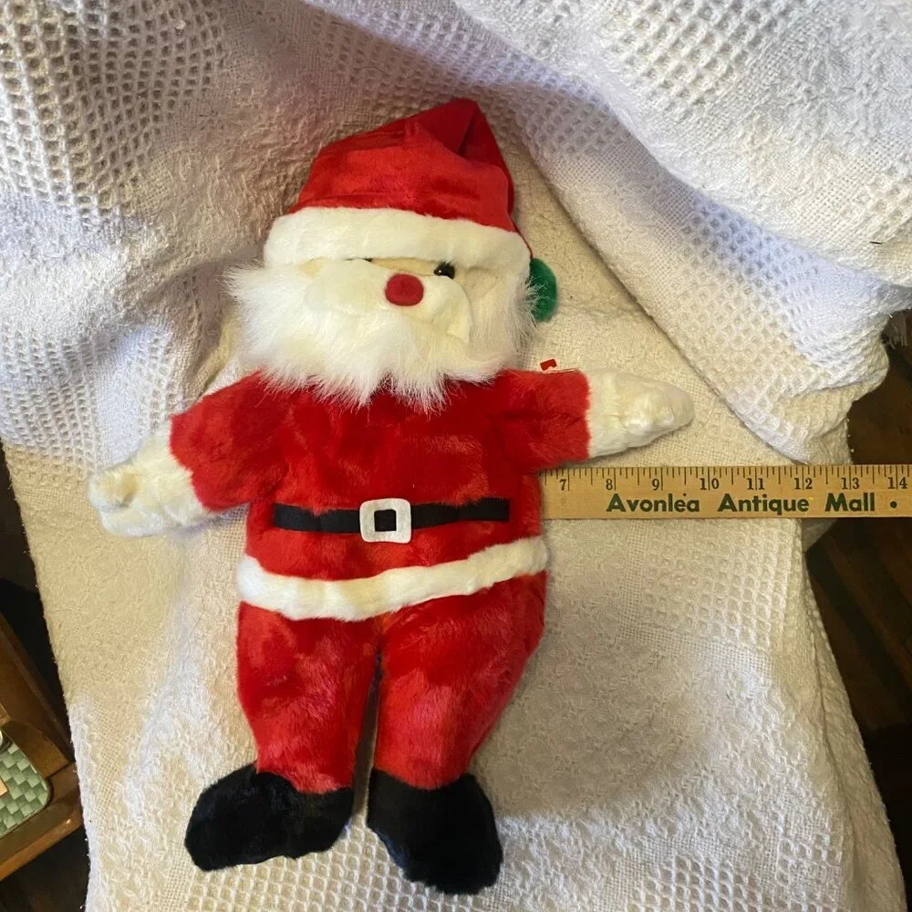 Ty‎ Beanie Buddies Santa Beanie Baby Christmas Plush Toy Red & White 14” w/ Tag